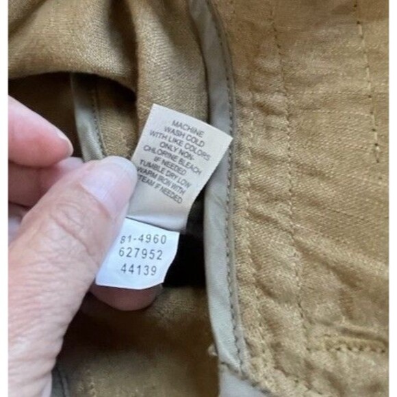 J Jill 100% Linen Blazer Jacket Women's M Brown Button Up Pockets Long Sleeve - Picture 11 of 12